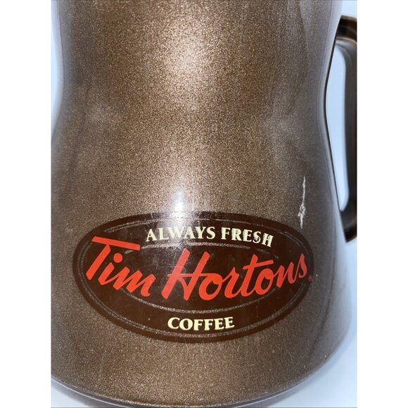 Tim Hortons Wide Base Insulated Travel Mug No Spill Slip Tip Aladdin Thermos - Picture 2 of 12